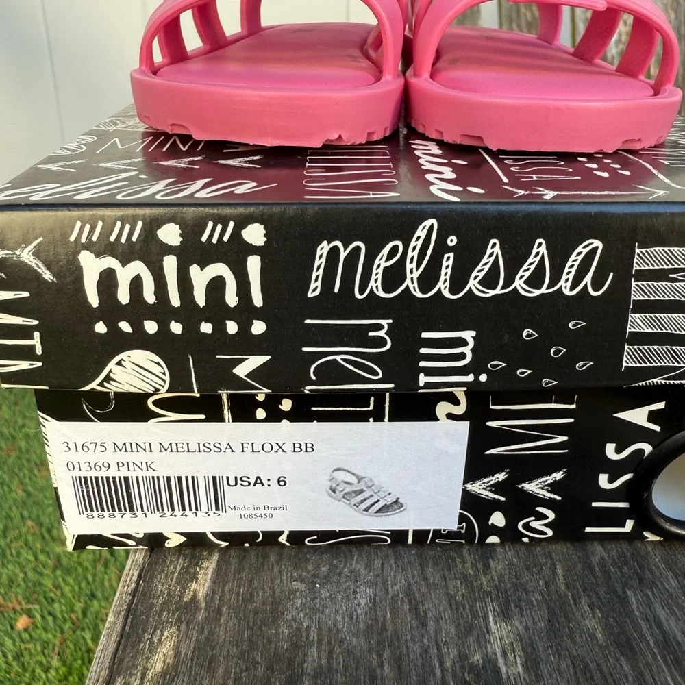 MINI MELISSA FLOZ BB PINK Sandals‎ Size  6 NIB